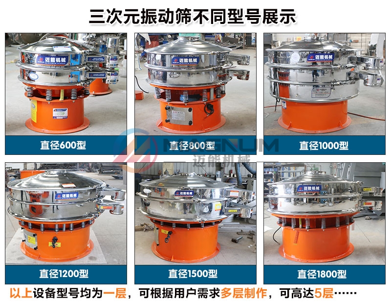 膨潤(rùn)土振動(dòng)篩不同型號(hào)展示